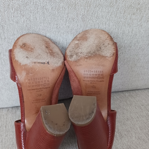 Maison Martin Margiela Paris brown embossed leather shoes - Picture 5 of 11